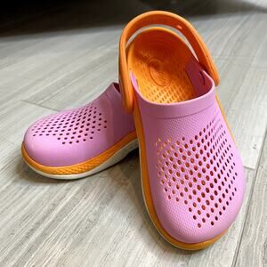 Crocs Toddlers LiteRide 360 Clog Water Shoes Dual Tone Taffy Pink Orange C10